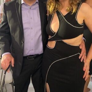 Embellished black dress